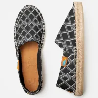 Silver Triangular Diamond Pattern, ZEA Canvas Espadrilles