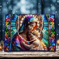 Virgin Mary and Baby Jesus Stained Glass Large Gift Bag