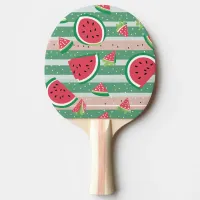 Watermelon Tiles Ping Pong Paddle