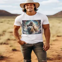 (AI Generated ) Jesus on a polar bear  T-Shirt