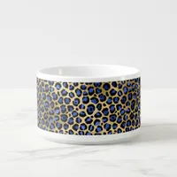 Blue and Gold Cheetah Print Bowl