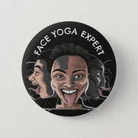 Face Yoga Expert fun gift Button