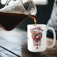 Hippie Heart Coffee 15 oz Mug