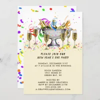 New Year’s Eve Party Confetti & Spirits, ZRP Invitation