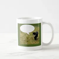 Custom Blank Speech Bubble Talking Cat Photo Coffee Mug