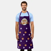 Halloween pattern and message apron