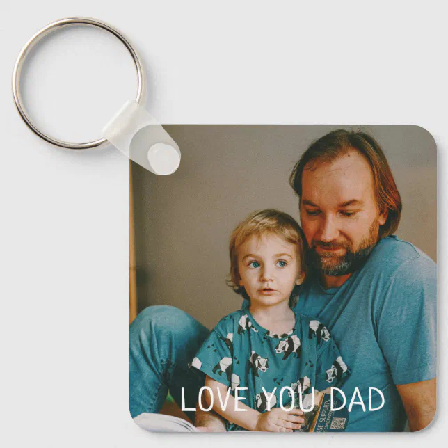 Love you Dad Personalized Photo Father's day Keychain