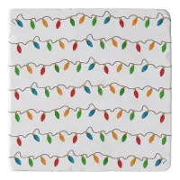 Festive Christmas String Lights Holiday Trivet