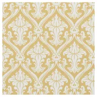 Trendy Gold Baroque Damask Pattern Fabric