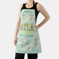 He Is Risen Religious Christian Quote Mint Easter Apron