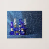 Blue Glass Lamps Puzzle