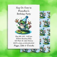Cute Dancing Frog Boy's Birthday Party  Invitation