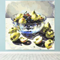 *~* Art Gift SC6 Fruit Crystal Bowl Still Life  Canvas Print