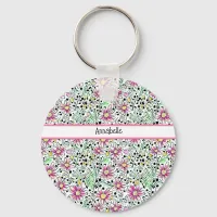 Groovy Vintage Daisy Flower Keychain