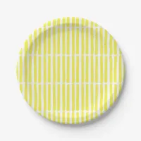 Modern Yellow Abstract Party Paper Plates