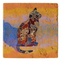 Abstract Collage Clarice the Cat ID103 Trivet