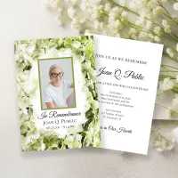 Green Hydrangeas Watercolor Death Anniversary Invitation