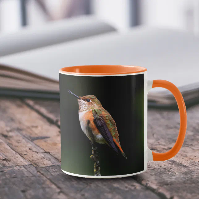 Adorable Rufous Hummingbird on Branch Mug