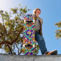 Colorful Geometric Patterns Skateboard