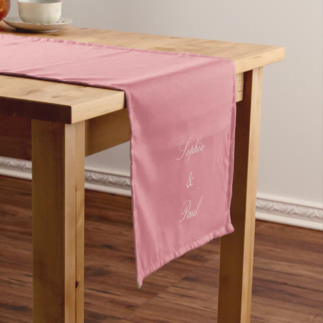 Elegant Blush Pink Wedding Table Runner