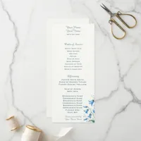 Modern Bluebells Wedding Program