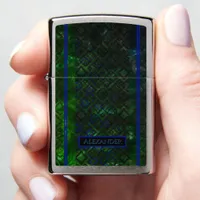 Green Diamond Gradient Pattern Zippo Lighter