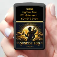 Sunrise With Farmer and Fresh Egg Zippo Lighter