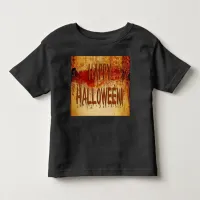 Happy Halloween Blood Stained Wall Toddler T-Shirt
