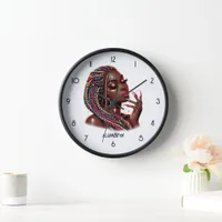 Sparkling Urban Hip Hop Melanin Beauty Clock