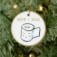 MVP Of 2020 Funny Toilet Paper Christmas Ornament