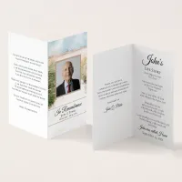 Natural Beach Coastal Funeral Memorial Prayer Business Card