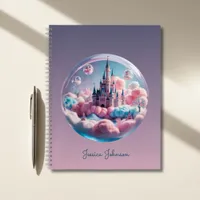 Personalized Fantasy Castle Notebook for Girls