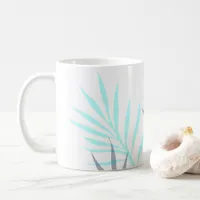 Tropical botanical leaf coffee mug