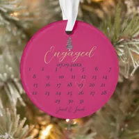 Green red Pagoda Christmas Tree Engagement  Ornament