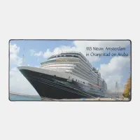 MS Nieuw Amsterdam Cruise Ship on Aruba Caribbean Desk Mat