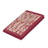 Bacon Lover Fun Epic Illustrated Pattern Design Tri-fold Wallet