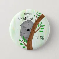 Great Grandpa To Be | Koala Baby Shower Button