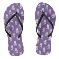 cute cats for cat lovers flip flops