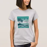 Tropical Beach Coastal Vector T-Shirt