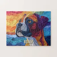 Boxer Paper Quilling Art Dog Portrait Jigsaw Puzzle