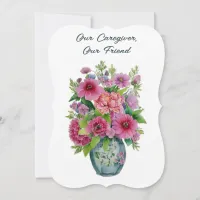 Majestic Blooms Vase White Thank You Card