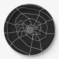 Spider and Spider Web Halloween Party Paper Plates