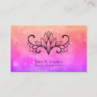 *~* Lotus Pink Galaxy Universe Lavender Nebula Business Card