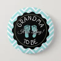 Grandma to be Chevron Baby Shower button