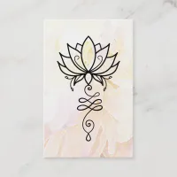 *~* Peony Lotus Nirvana Sacred Geometry Yoga  Business Card