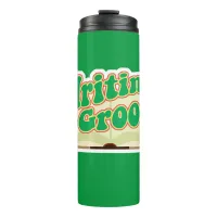 Writing Is Groovy Fun Author Retro Book Style Thermal Tumbler