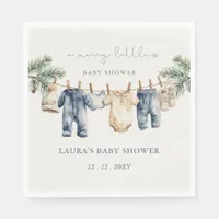 A Merry Little Baby Shower Christmas Boy Shower Napkins