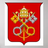 Coat of Arms of the Holy See and Vatican City Poster