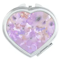 *~* Blue Chic Popular Flower Lavender Watercolor Compact Mirror
