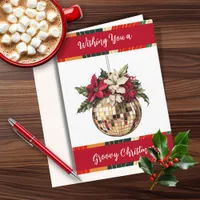 Wishing You a Groovy Christmas | Disco Ball Card